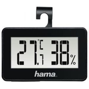 Hama Thermom&egrave;tre/hygrom&egrave;tre Mini, noir