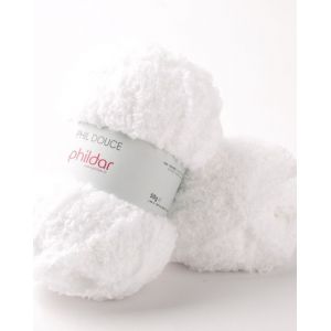 Pelote de fil &agrave; tricoter Douce blanc - Phildar