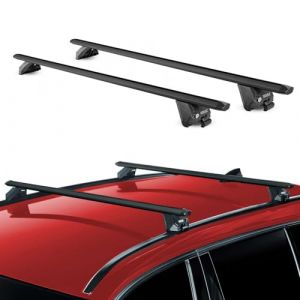 Omac Barres de toit transversales pour Peugeot 5008 2017-2025 Alu Noir 2 pièces ABE