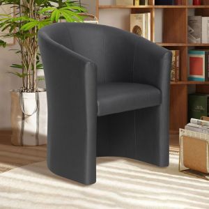 Mes M&s - Fauteuil cabriolet 64x62x81 cm en pu noir - kabiz