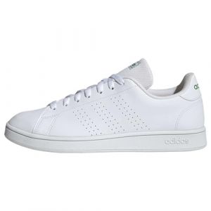 Adidas Homme Advantage Baskets, Blanc Ftwr White Ftwr White Green, 45 1/3 EU