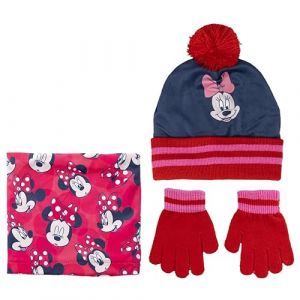 Bonnet avec cache cou et gants fille Cerda Disney Minnie