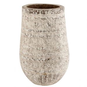 Cac Pot en Bois Design "Maya" 100cm Blanc Prix