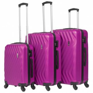 VERTICAL STUDIO "Reykjavik" Valise Ensemble de 3 20" 24" 28" violet