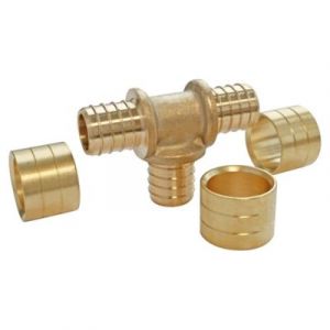 SOMATHERM FOR YOU - Té Égal à Glissement pour Tube PER Ø20 - Raccordement Facile et Rapide avec Pince à Glissement - Conforme Norme NF 545 - Jaune