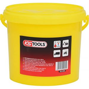 KS Tools Pasta para el montaje de ruedas, cubo de 5kg, amarilla