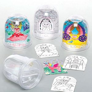 Baker Ross Boules &agrave; Neige Motif Princesse - Lot de 4, Loisirs Cr&eacute;atifs Enfants (FE286)