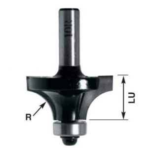 Isocele 4258.716.00 - Mèche 1/4 de rond carbure à roulement Ø 44 mm