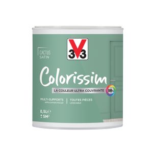 Image de V33 Peinture acrylique multi-supports Colorissim satin cactus 500 ml