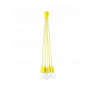 L inaire Center Suspension DI PVC jaune 5 ampoules