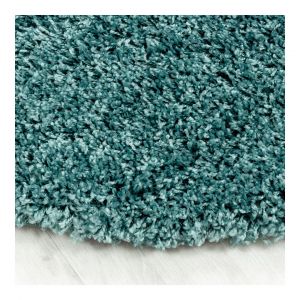 Allotapis Tapis shaggy uni rond Gadol Ø 120 Vert d'eau