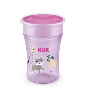 Nuk Tasse enfant Evolution Magic Cup 8 m+ chat/chien rose