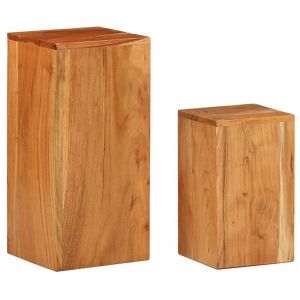 VidaXL Tables d'appoint 2 pcs Bois d'acacia solide. Produit Neuf ! Garantie 0 ans !