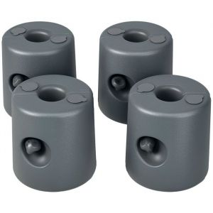 Outsunny Lot de 4 poids de lestage cylindrique pour tonnelle barnum tente dim. &Oslash; 22 / &Oslash; 24 x 25H cm HDPE gris