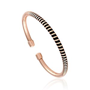 Cleor Bracelet argent 925 milli&egrave;mes et silicone - rose