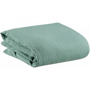 Vivaraise Housse de couette Stonewashed Zeff vert de gris 260 x 240 cm