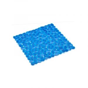 Spirella Tapis fond de baignoire pebble 54x54cm Bleu clair