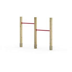 Wickey Turnreck fit Tumble 302 - Double barre de gymnastique avec barres fixes pour enfants, 90 - 140 cm, - set complet, évolutif, extrêmement
