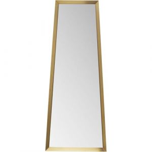 Kare Design KARE Miroir Mural Design Arezzo en Laiton, trapèze, Acier, Verre Miroir, Moderne, décoration d'intérieur, pour Salon, Chambre à Coucher, Couloir, Bureau, 65 x 160 x 7 cm (H x l x P) Doré