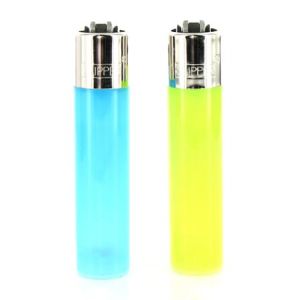 Clipper 2 briquets &agrave; pierre translucides vert et turquoise