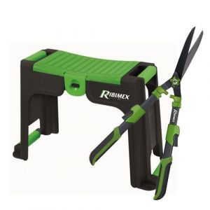 Tabouret de jardin, Agenouilloir avec rangement, Cisaille &agrave; haies Ribiland PRCHT64 - 64 cm manches t&eacute;lescopiques