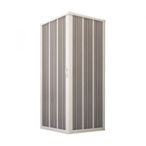 Cabine paroi de douche pliante en pvc blanc h 185 avec ouverture centrale mod. Flex 90x90 cm