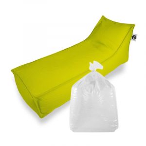 Set Relax Sis chaise longue + polystyrène 160x70x35 intérieur & extérieur flottante, déhoussable et résistante aux UV, Vert