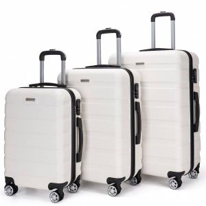 VERTICAL STUDIO "Trelleborg" 20" 24" 28" Valise Ensemble de 3 crème