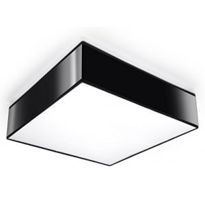 Plafonnier carré design HORAS PVC 35 x 35 x 12 cm noir