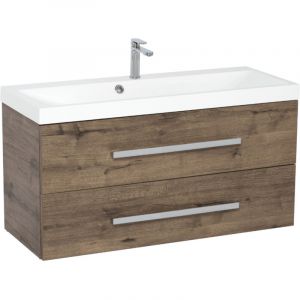 Naturel Meuble de salle de bain avec vasque Naturel Cube Way 100x40 cm chêne Wellington (CUBE2100ZDW)