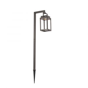 Qazqa Spot à piquer extérieur gris foncé avec LED rechargeable - Yara