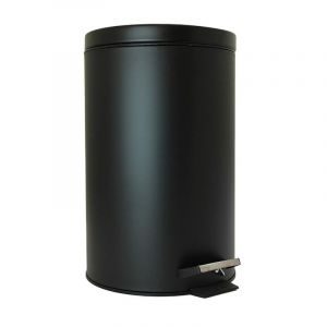 Perel Poubelle à pédale en métal avec seau en plastique amovible, poignée métallique et pédale antidérapante, idéale pour la maison et le bureau, capacité