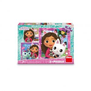 Dino 3 Puzzles - Gabby et ses Amis
