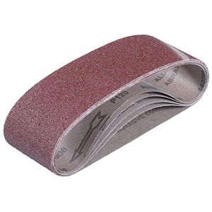 Einhell Lot de 6 bandes abrasives pour ponceuse à bande sans fil TP-BS 18/457 Li BL - Grain : 2 x P60, 2 x P80, 2 x P120