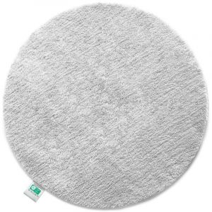 Tapis de bain Sky, tapis de salle de bain rond Blanc 95 cm de diam&egrave;tre