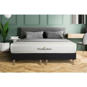 Image de Royal Palace Bedding - Ensemble matelas sommier Lancaster 180 x 200 cm - Couleur : Noir - Noir