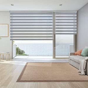 Storesdeco - Store Jour/Nuit Alubox, store enrouleur avec finitions en aluminium de qualité supérieure, Gris, 180 x 250 cm
