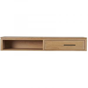 Hellin Lément suspendu en chêne massif 1 tiroir 1 niche - boston