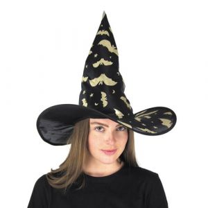 Ruedelafete Chapeau sorciere dore adulte