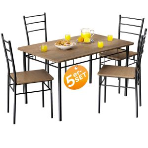 Ensemble de salon Leo 5 pcs brun