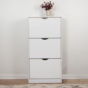 Milton & Oldbrook Armoire &agrave; Chaussures Prato Blanc