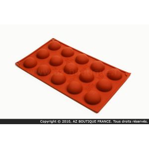 Paderno Moule flexible en silicone 15 petites demi sphères Moule demi sphère