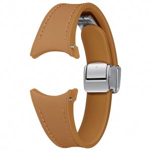 Image de Samsung Bracelet en cuir hybride original D-Buckle Slim S/M Galaxy Watch 6 / 6 Classic / 5 / 5 Pro - Camel