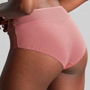 Culotte taille haute rose clair