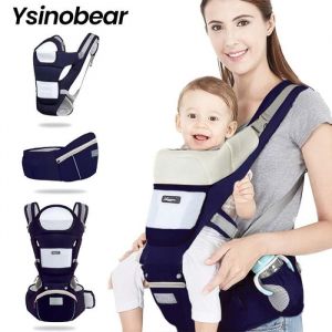 Ysinobear Porte Bébé Ergonomique Avec Siège À Hanche, Coton Pur Léger Et Respirant, Pour Les Bébés Et Les Enfants De 3 À 36