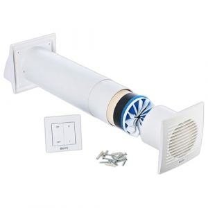 LIRAST Ø 125mm VMC Double Flux Complet avec Interrupteur - Récupérateur de Chaleur - Ventilation Extracteur dAir Repartiteur de Chaleur - Axial