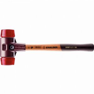 Maillet HALDER SIMPLEX Plastique avec bo&icirc;tier en fonte mall&eacute;able et manche en bois - D=30 mm - 3006.030