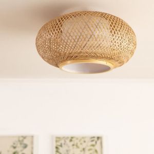 Plafonnier LED Rond Bambou Ø400 mm Denia Downlight