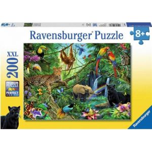 Ravensburger Puzzle xxl 200 pieces les animaux sauvages - enfant collection leopard perroquet elephant singe panthere