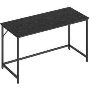 Bureau 60 x 140 x 76 cm cadre en métal noir boisé et noir d'encre